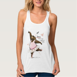 Tanze wie niemand zuschaut Lustiger Ballettbär Tank Top