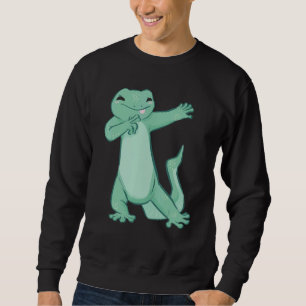 Tanzeidechse in grün für Reptilien und Dragon fa Sweatshirt