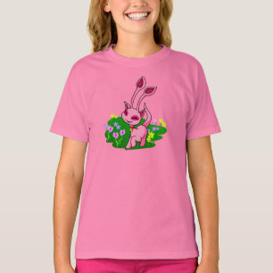 Tänzelndes rosa Aisha durch Blumen T-Shirt