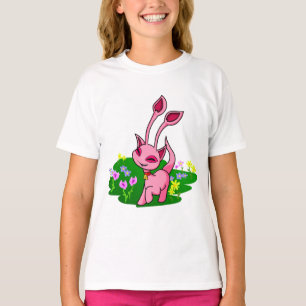 Tänzelndes rosa Aisha durch Blumen T-Shirt