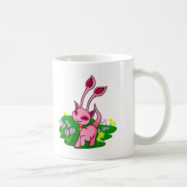 Tänzelndes rosa Aisha durch Blumen Tasse (Rechts)