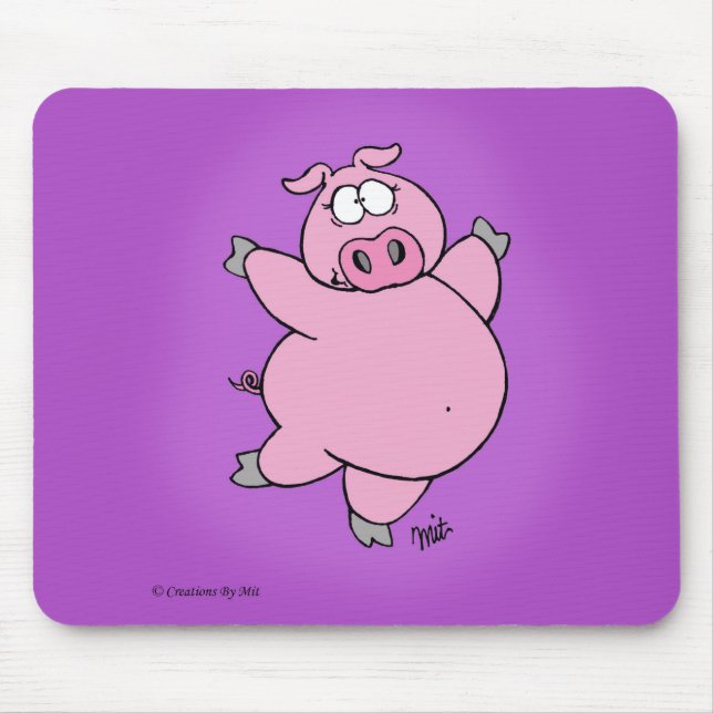 Tänzelndes Schwein Mousepad (Vorne)