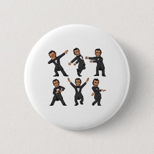 Tanzen Abraham Lincoln 4. Juli Jungs Mädchen Kind Button