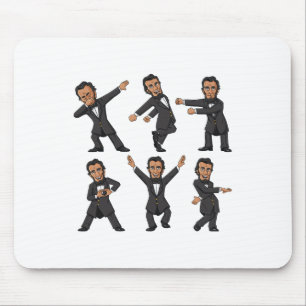 Tanzen Abraham Lincoln 4. Juli Jungs Mädchen Kind Mousepad