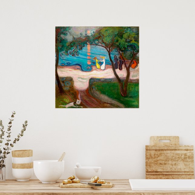 Tanzen an der Küste | Edvard Munch | Poster (Küche)