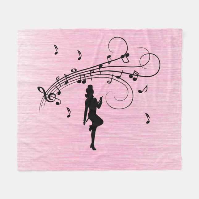Tanzen auf Hochtouren Fleecedecke (Vorderseite (Horizontal))