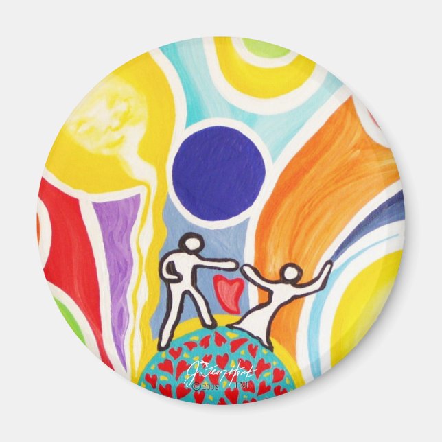 Tanzen auf Mondbalken Magnet (Vorne)