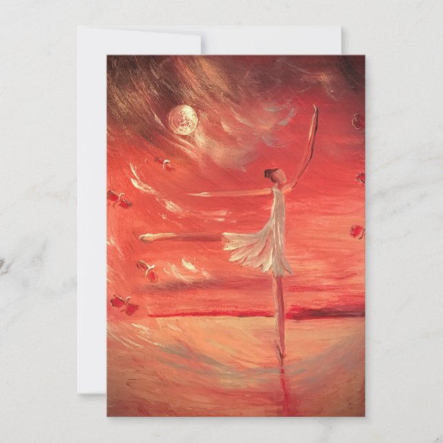 Tanzen auf Silberwolken Dankeskarte (Vorderseite)