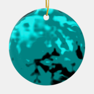 Tanzen-Ball-Goldcyan-blaue Transp MUSEUM Zazzle Keramikornament