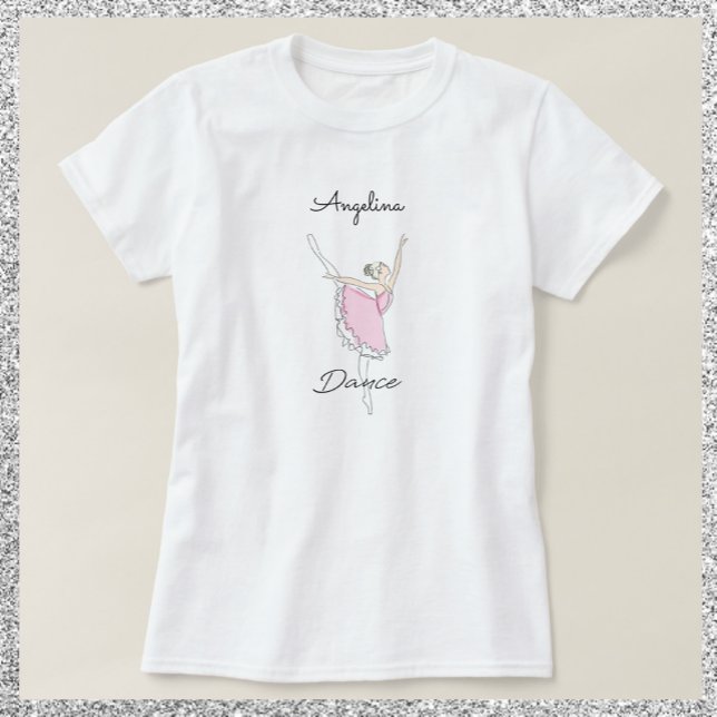 Tanzen Ballerina in rosa Tutu T-Shirt (Von Creator hochgeladen)