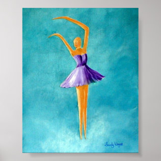 Tanzen Ballerina, Lila Poster