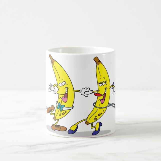 Tanzen-Bananen-Tasse Kaffeetasse (Mittel)