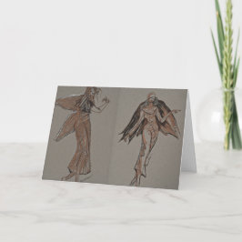 Tanzen-Beduine-Engel Feiertagskarte