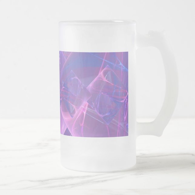 Tanzen beleuchtet Fraktal-Kunst Mattglas Bierglas (Rechts)