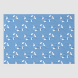 Tanzen Bunnies Es ist ein Junge! Blaues Gewebe Seidenpapier