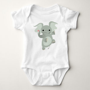 Tanzen-Cartoon-Elefant-Baby-Kleid Baby Strampler