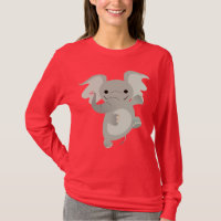Tanzen-Cartoon-Elefant-Frauen-T - Shirt
