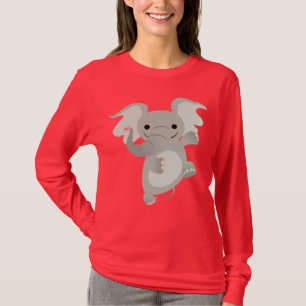 Tanzen-Cartoon-Elefant-Frauen-T - Shirt