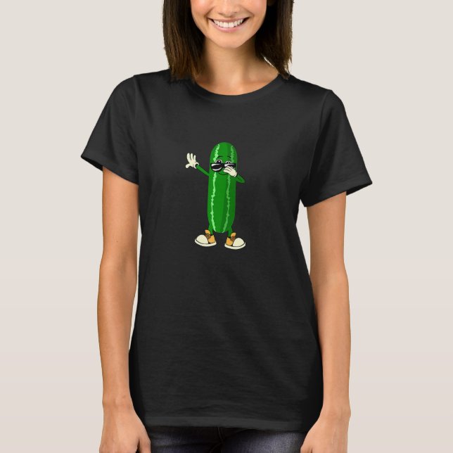 Tanzen, Dabbing, I Liebe Pickles T-Shirt (Vorderseite)