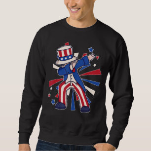Tanzen Dabbing Onkel Sam Dance 4. Juli Patrio Sweatshirt