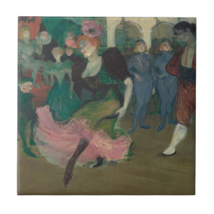 Tanzen des Bolero - Malerei Toulouse-Lautrec Fliese
