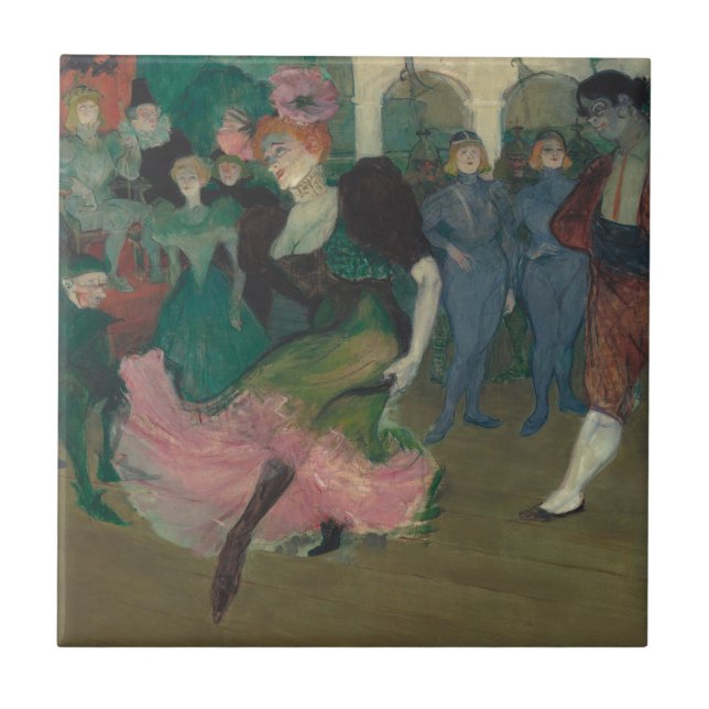 Tanzen des Bolero - Malerei Toulouse-Lautrec Fliese (Vorderseite)
