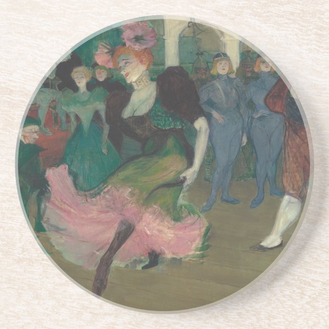 Tanzen des Bolero - Malerei Toulouse-Lautrec Getränkeuntersetzer (Vorne)