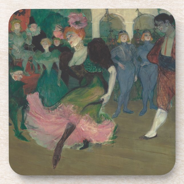 Tanzen des Bolero - Malerei Toulouse-Lautrec Getränkeuntersetzer (Vorderseite)