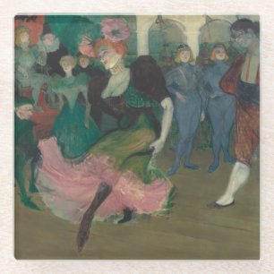 Tanzen des Bolero - Malerei Toulouse-Lautrec Glasuntersetzer