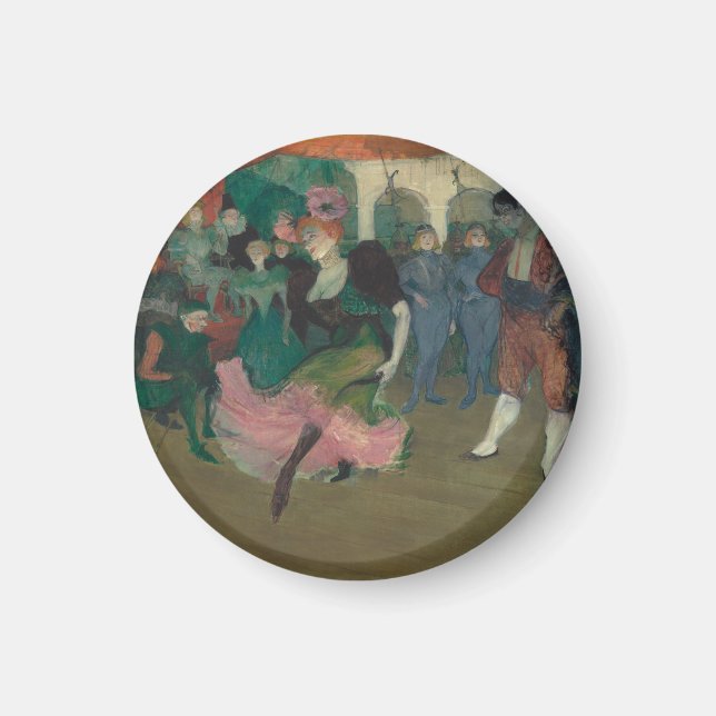 Tanzen des Bolero - Malerei Toulouse-Lautrec Magnet (Vorne)