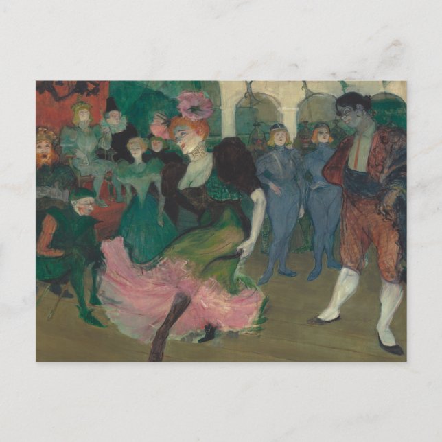 Tanzen des Bolero - Malerei Toulouse-Lautrec Postkarte (Vorderseite)