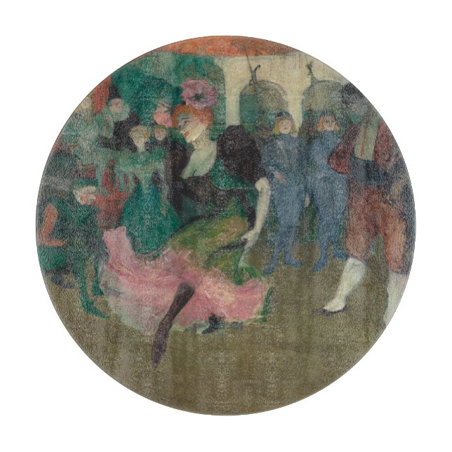 Tanzen des Bolero - Malerei Toulouse-Lautrec Schneidebrett (Vorderseite)