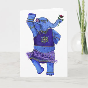 Tanzen-Elefant-Gruß-Karte Karte