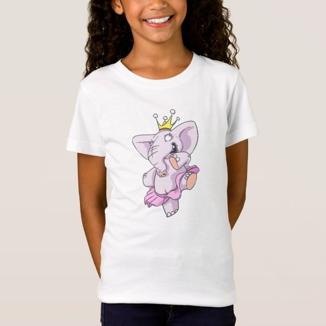Tanzen-Elefant-Prinzessin T-Shirt (Vorderseite)