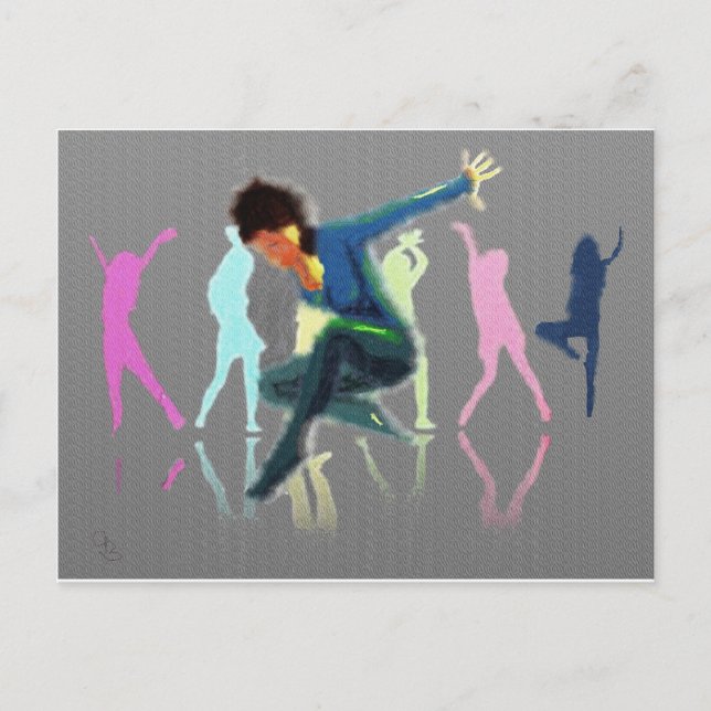 Tanzen für Joy Art Postkarte (Vorderseite)