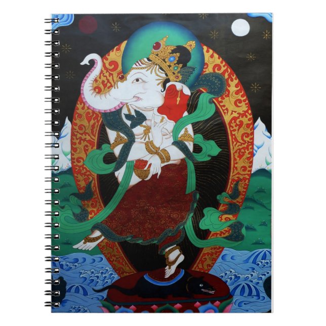 Tanzen Ganesh Notizbuch Notizblock (Vorderseite)