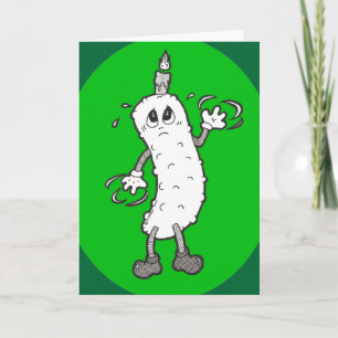 Tanzen Geburtstagsparty Pickle mit Kerze Karte