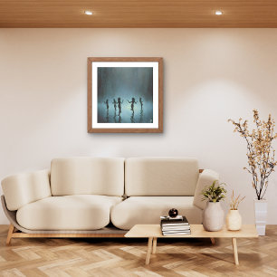 Tanzen im Regen Leinwanddruck