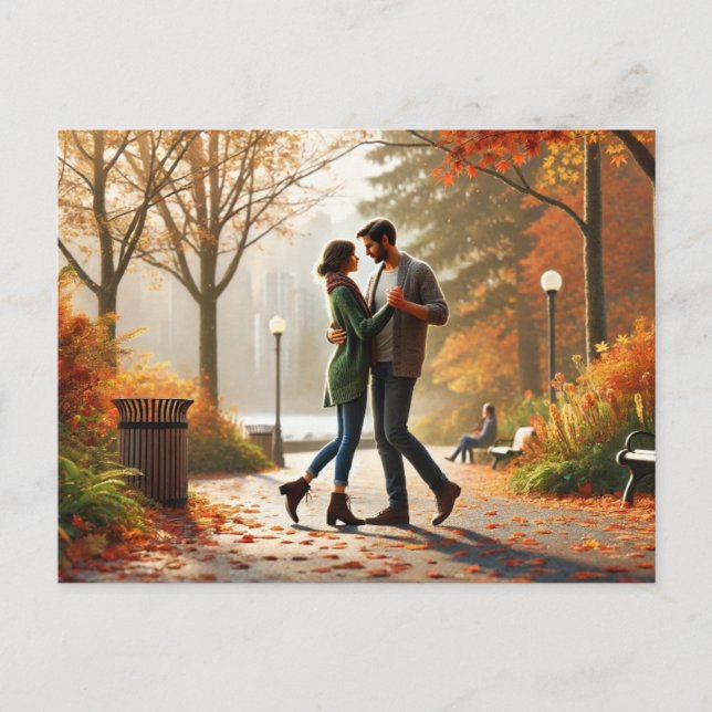 Tanzen im Stanley Park Vancouver Herbst Postkarte (Vorderseite)