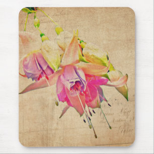 Tanzen im Wind - Fuchsien-Blume Mousepad