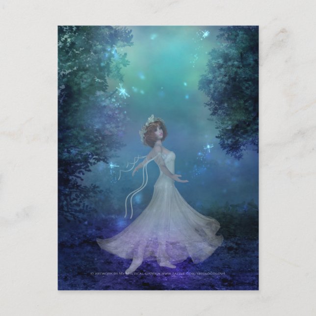 Tanzen in der Holzpostkarte 2 Postkarte (Vorderseite)