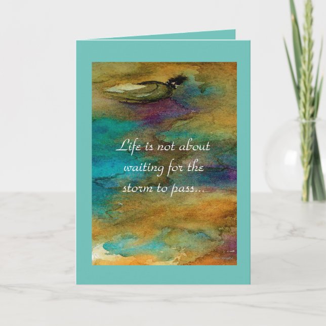 Tanzen in der Rain Grußkarte Karte (Vorderseite)