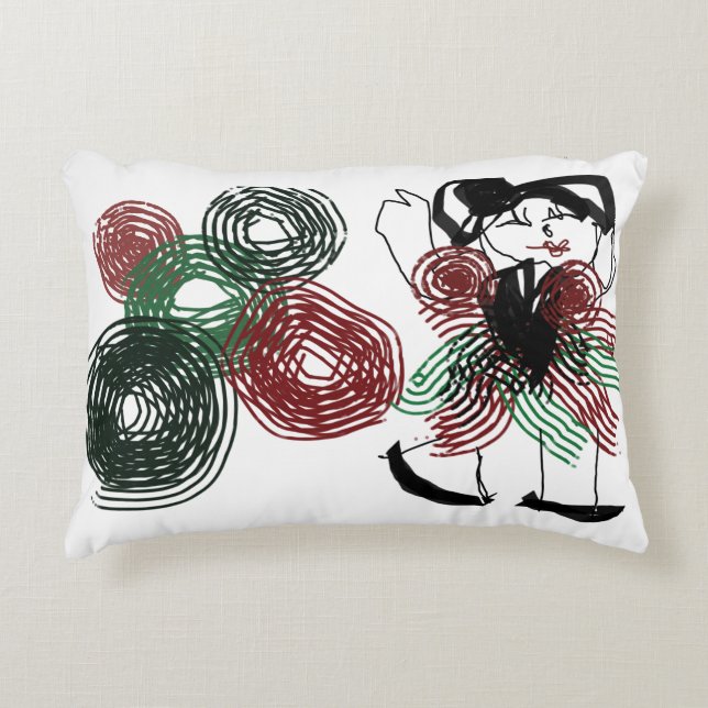 Tanzen in Pfefferminz Dekokissen (Vorderseite)