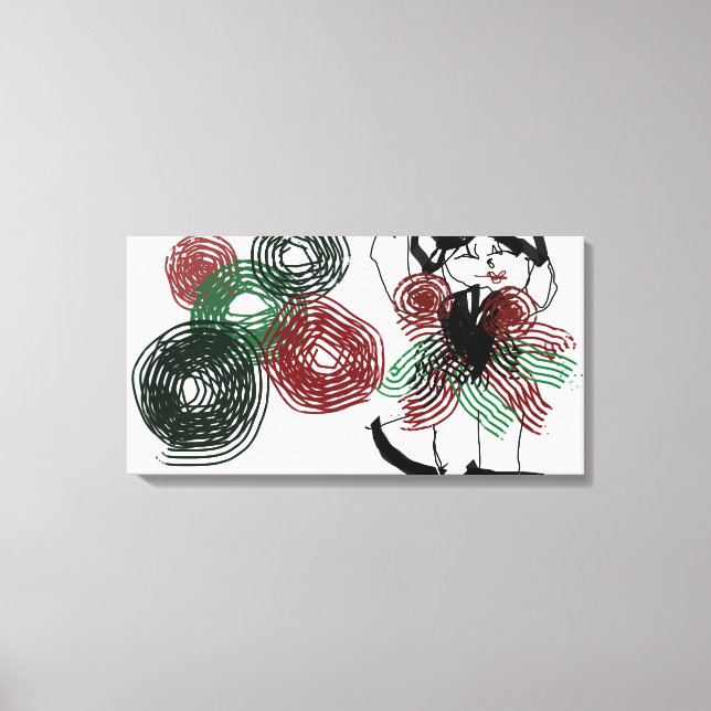 Tanzen in Pfefferminz Leinwanddruck (Vorderseite)