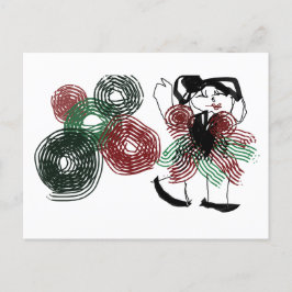 Tanzen in Pfefferminz Postkarte