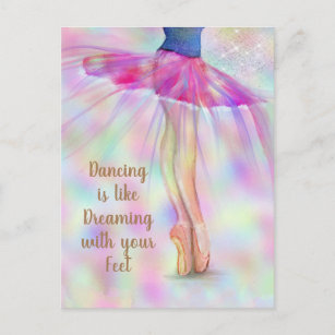 Tanzen ist wie träumen mit Ihrem Feet-Angebot Postkarte