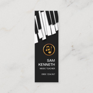 Tanzen-Klavier befestigt Musik-Lehrer Mini Visitenkarte