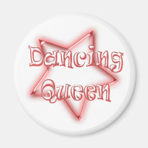 Tanzen-Königin-Mädchen-rosa Kühlschrankmagnet Magnet