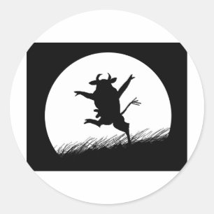 Tanzen-Kuh Runder Aufkleber