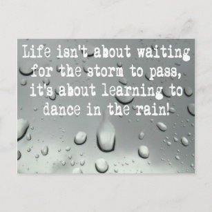 Tanzen lernen im Regen! Raindrops-Foto Postkarte